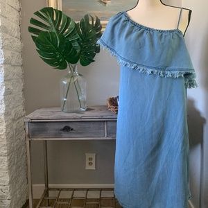 Blue Denim Off The Shoulder Dress, Velvet Heart, M